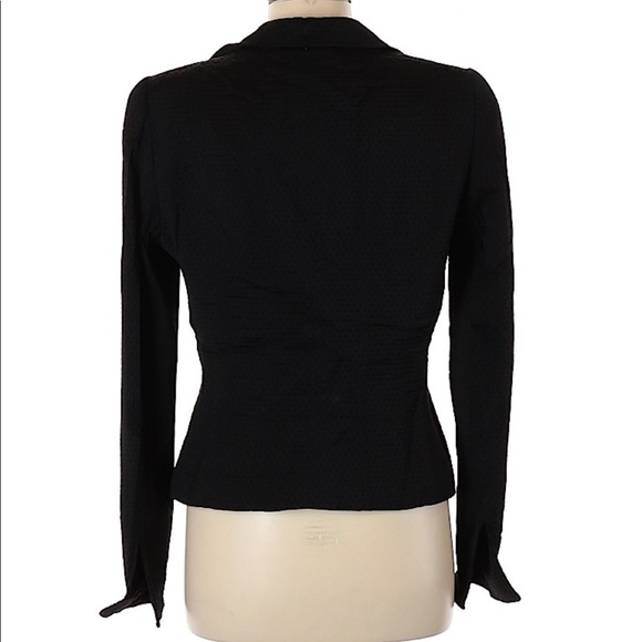 Armani Collezioni Black Wool Blend Blazer Jacket - Picture 3 of 7